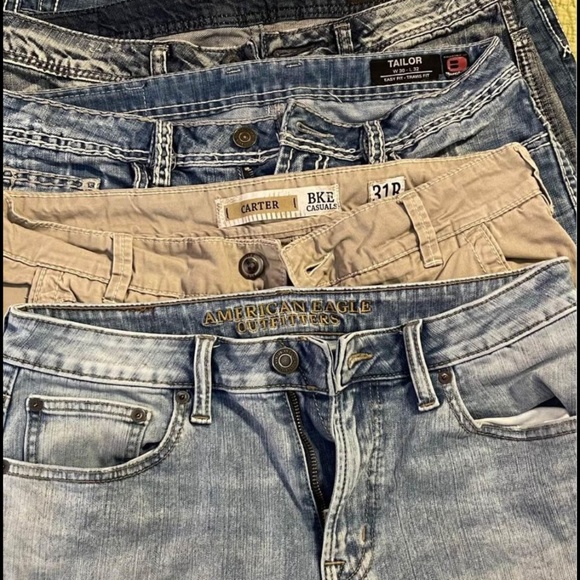 Men’s Buckle and American eagles jeans